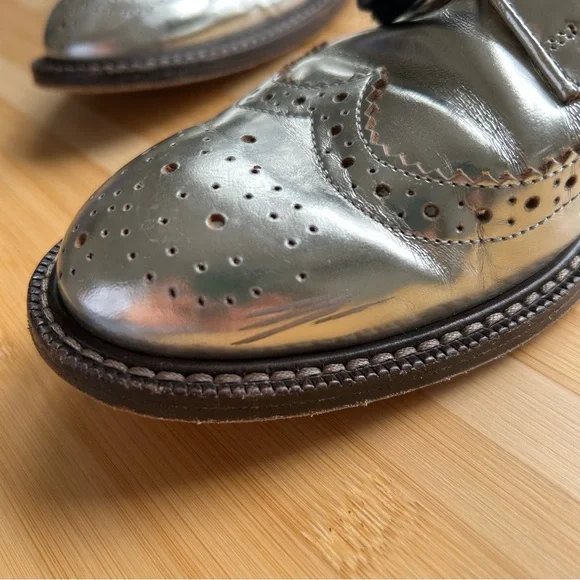 Marni Silver Metallic Brogue Lace Ups Size 40.5 - Picture 8 of 11